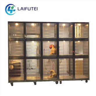 Rostfritt stål Display Dog Cage Stor storlek